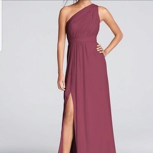 One Shoulder Chianti Bridesmaid Dress